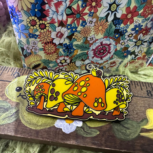 Groovy Mushroom Enamel Pin