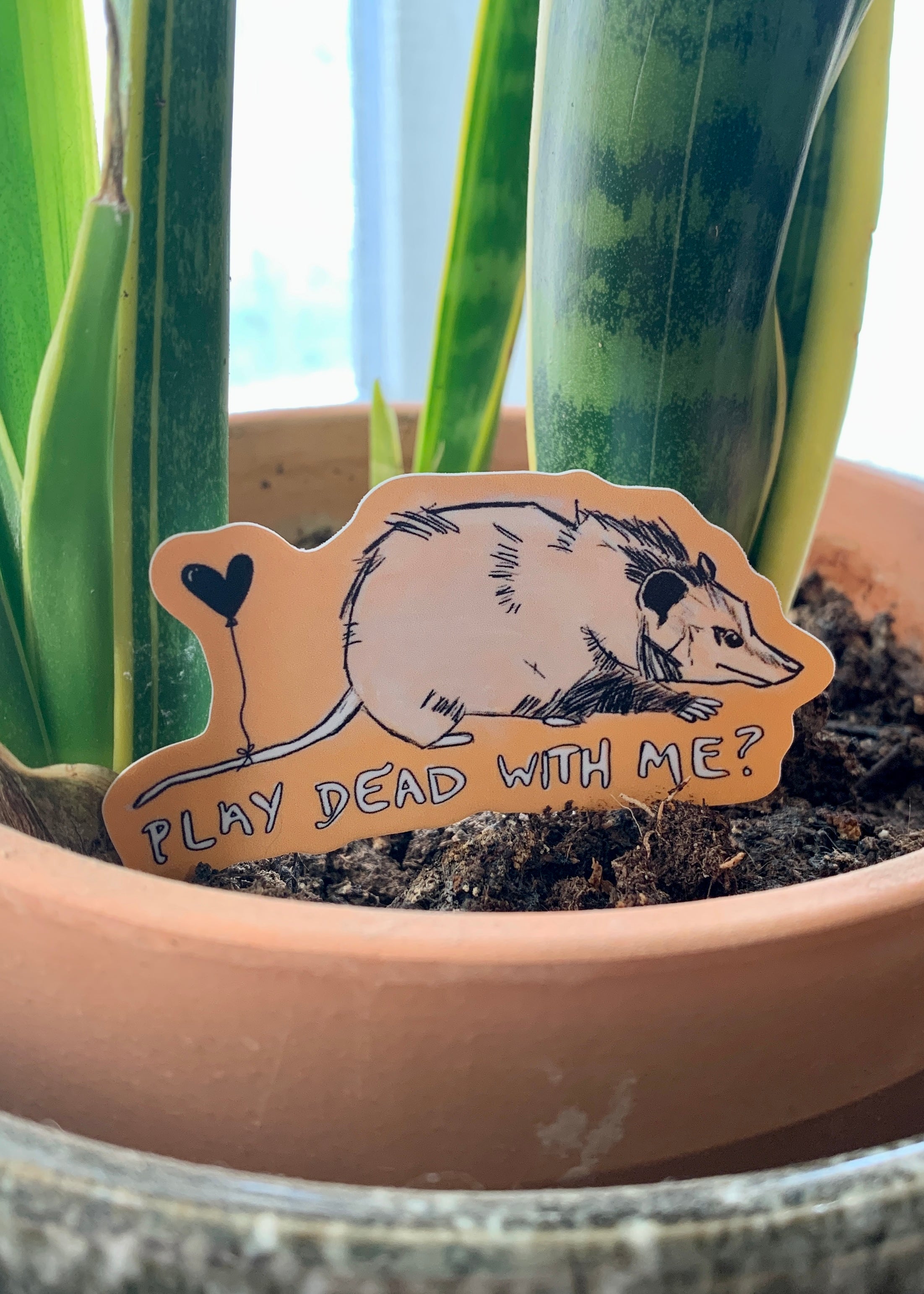Play Dead With Me Possum Sticker