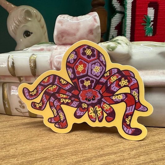 Crocheted Spider Sticker