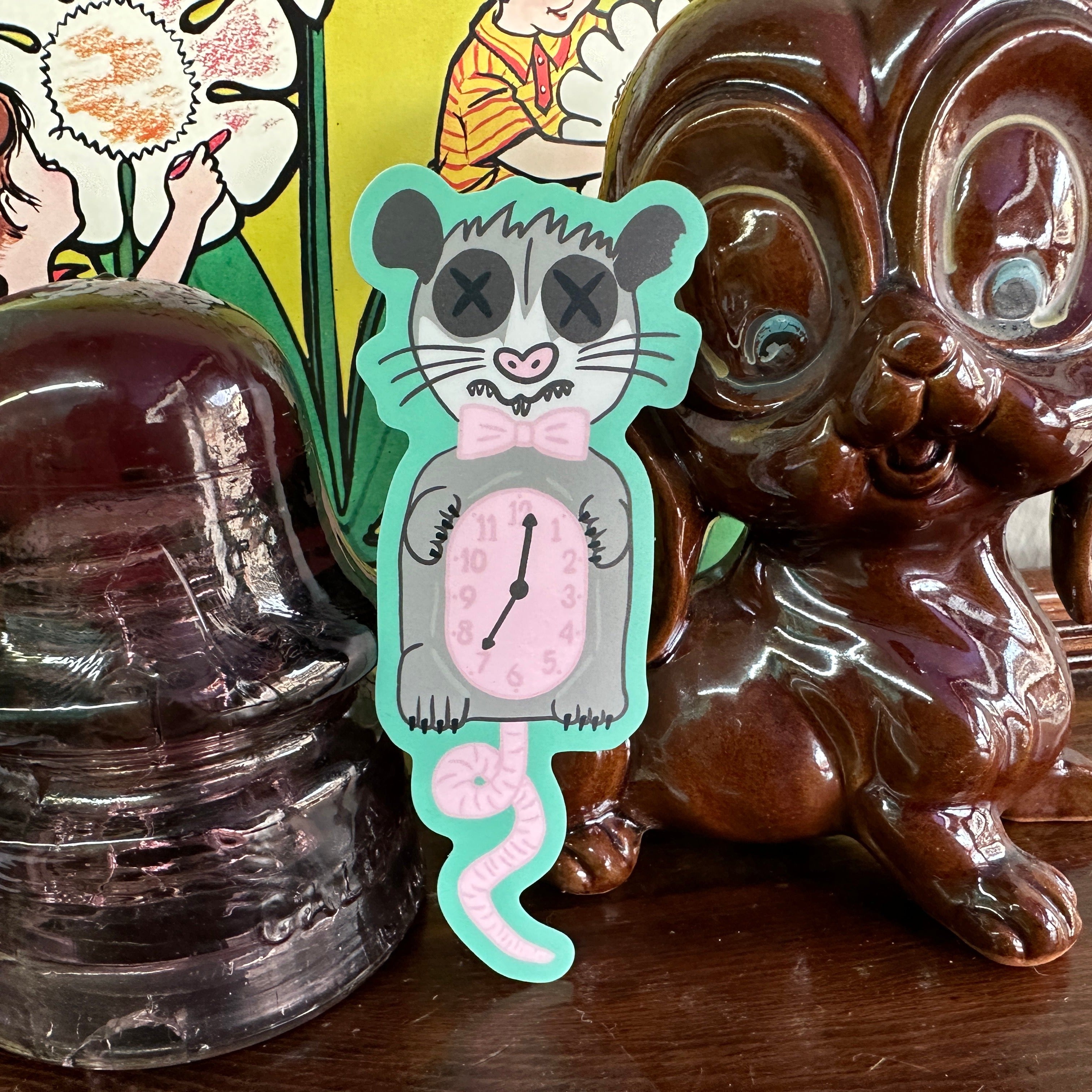 Time to Scream Possum Sticker