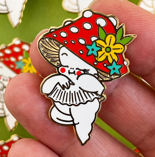 Amanita the Magical Mushroom - Kewpie Hard Enamel Pin