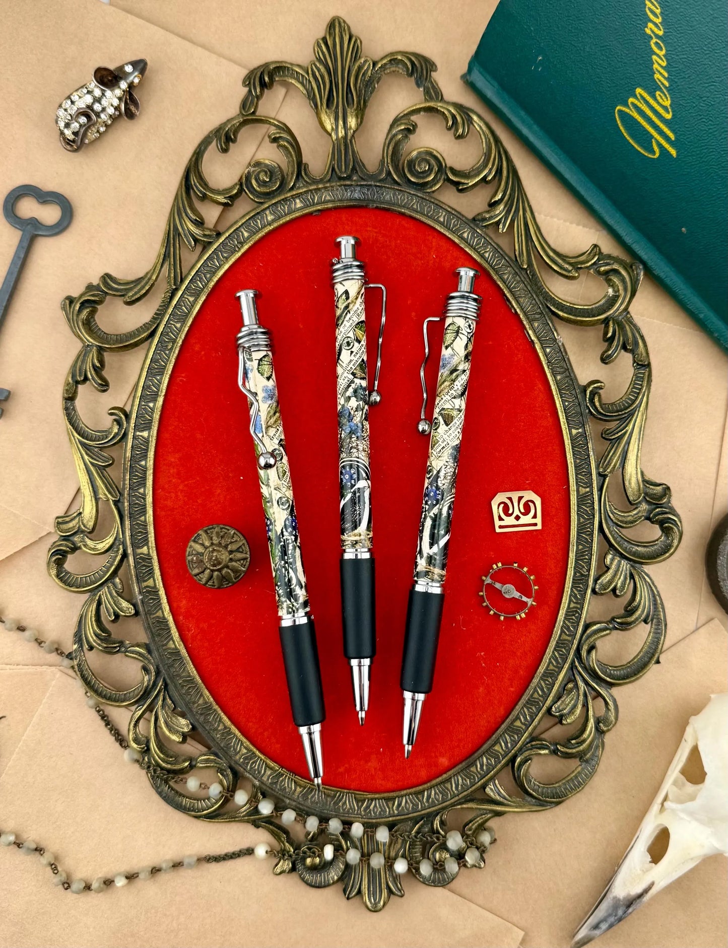 Crow Brain Transformation Collage Art Pen