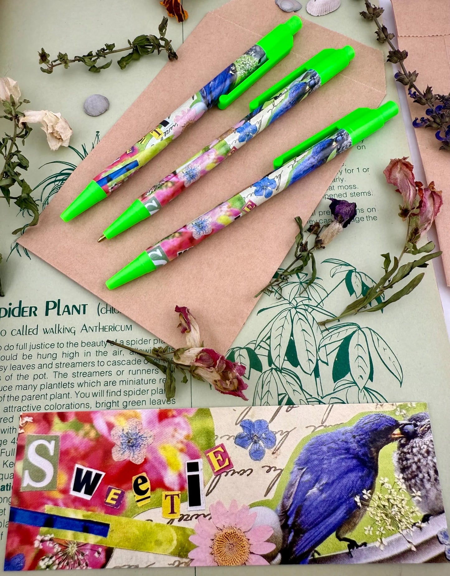 Sweetie Bird Collage Art Pen