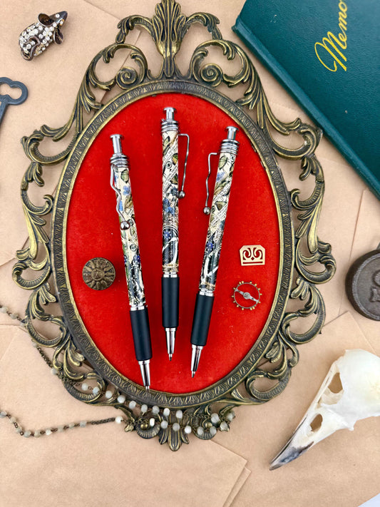 Crow Brain Transformation Collage Art Pen