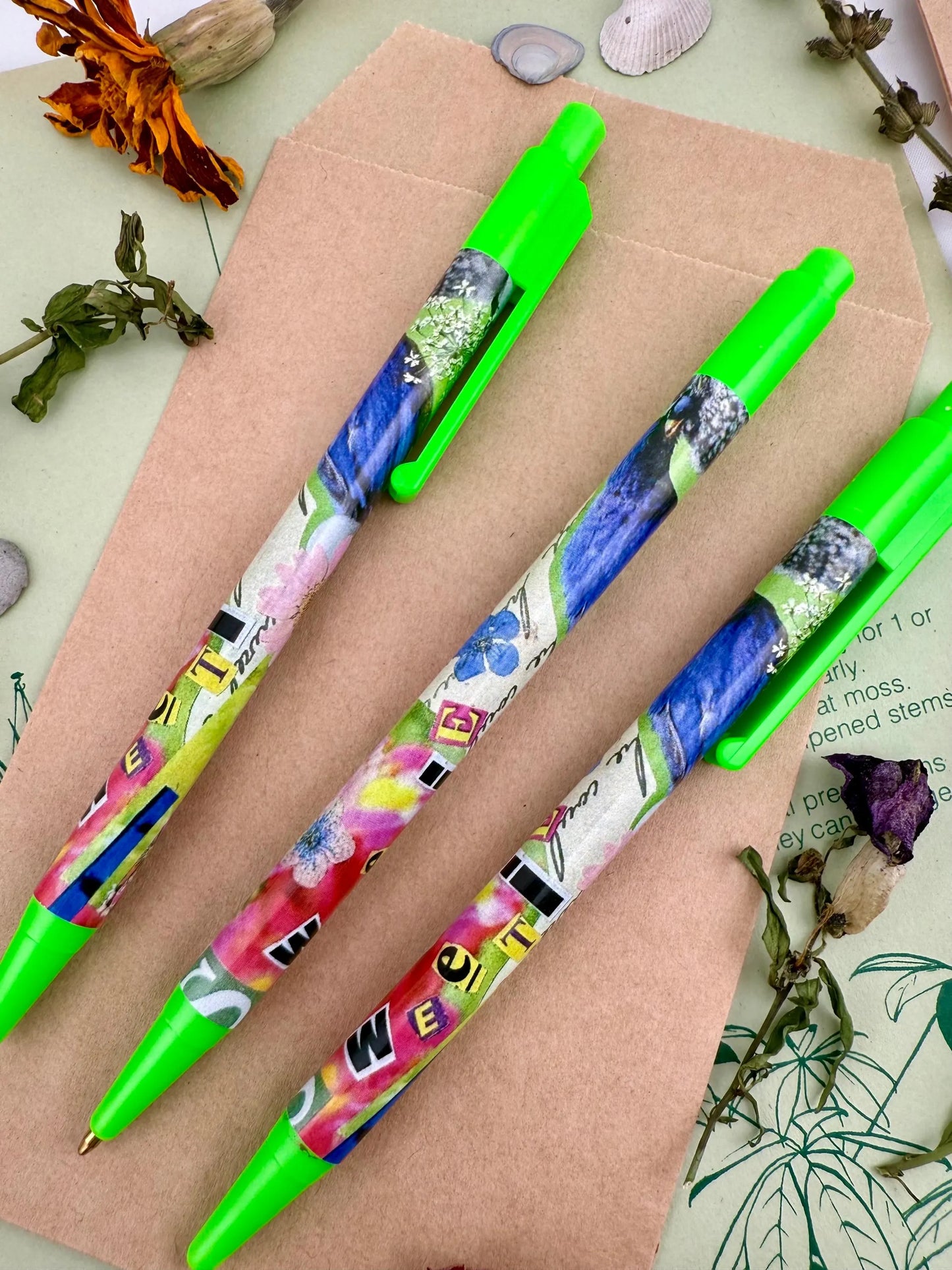 Sweetie Bird Collage Art Pen